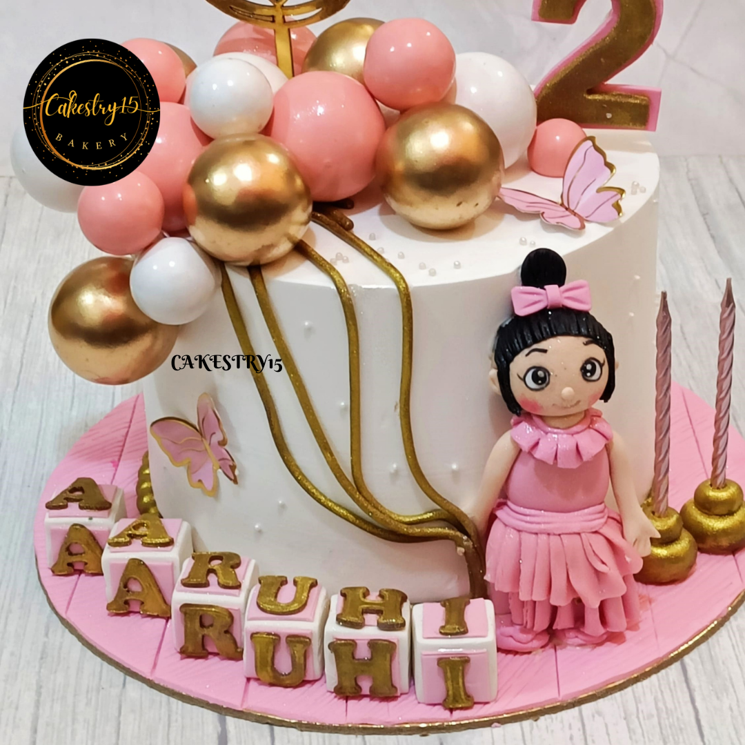 Doll Princess 2kg black forest Birthday cake by cakestry15,noida,cake close up image