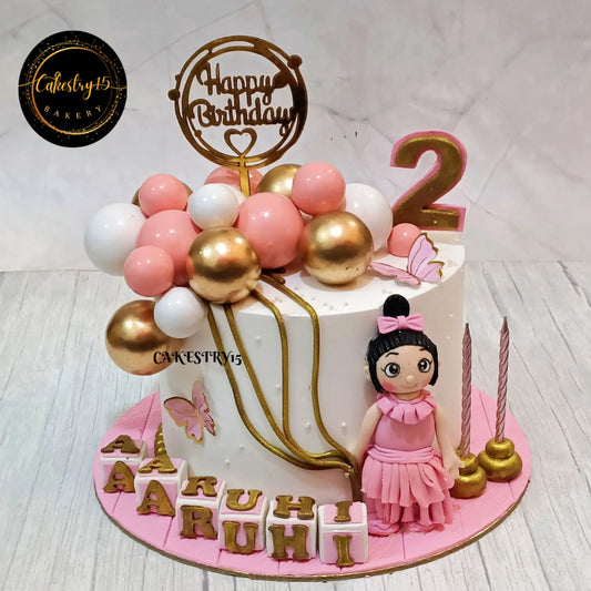 Doll Princess 2kg black forest Birthday cake by cakestry15,noida,cake full image