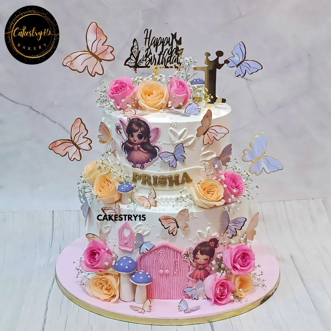 Fairy Fantasy Birthday Cake,6kg chocolate first birthday cake by cakestry15 noida,cake full image