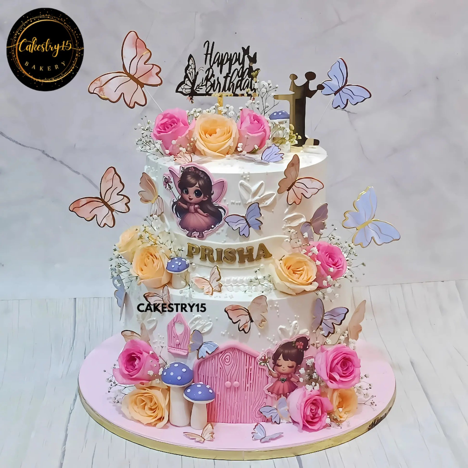 Fairy Fantasy Birthday Cake,6kg chocolate first birthday cake by cakestry15 noida,cake full image