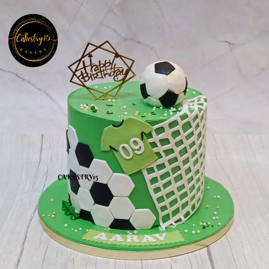 Football Fever 2kg chocolate birthday  Cake by cakestry15,noida,cake full image