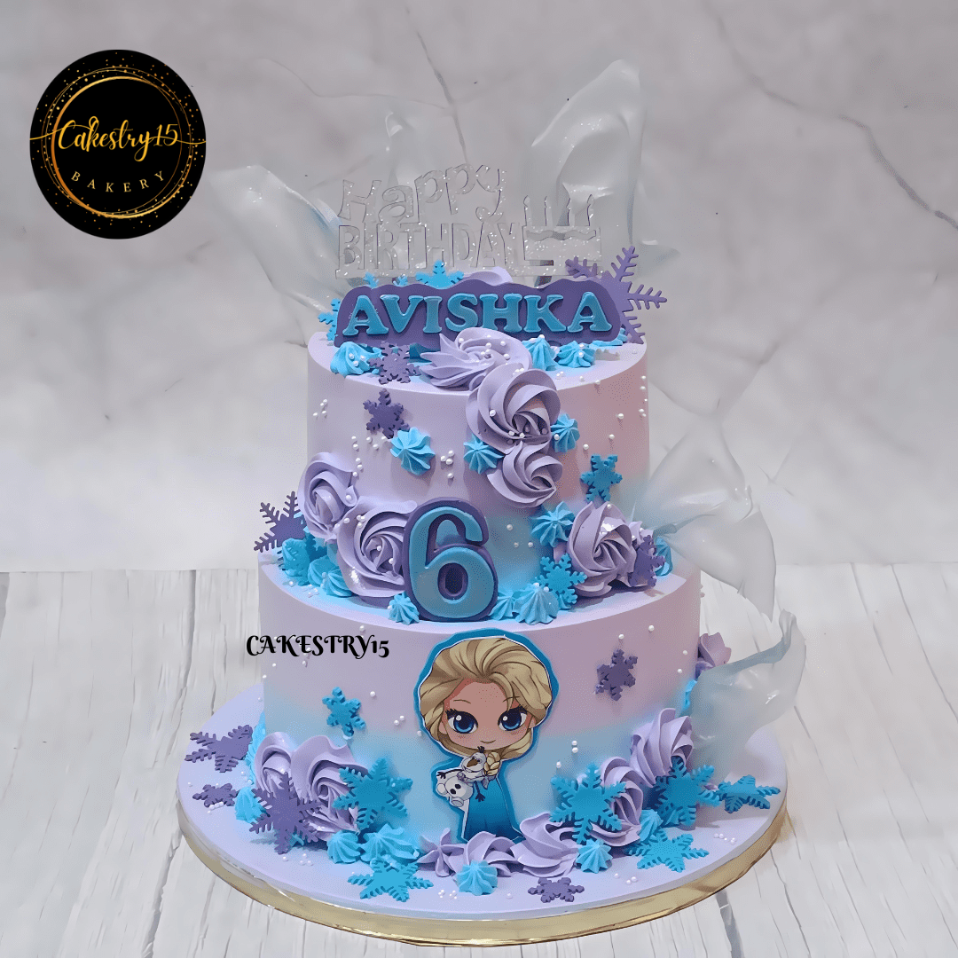 Frozen Princess Fantasy 3kg Pineapple birthday Cake,cakestry15,noida,cake full image