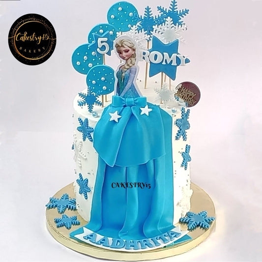 Frozen Theme 2kg chocolate birthday cake by cakestry15,noida,cake full image