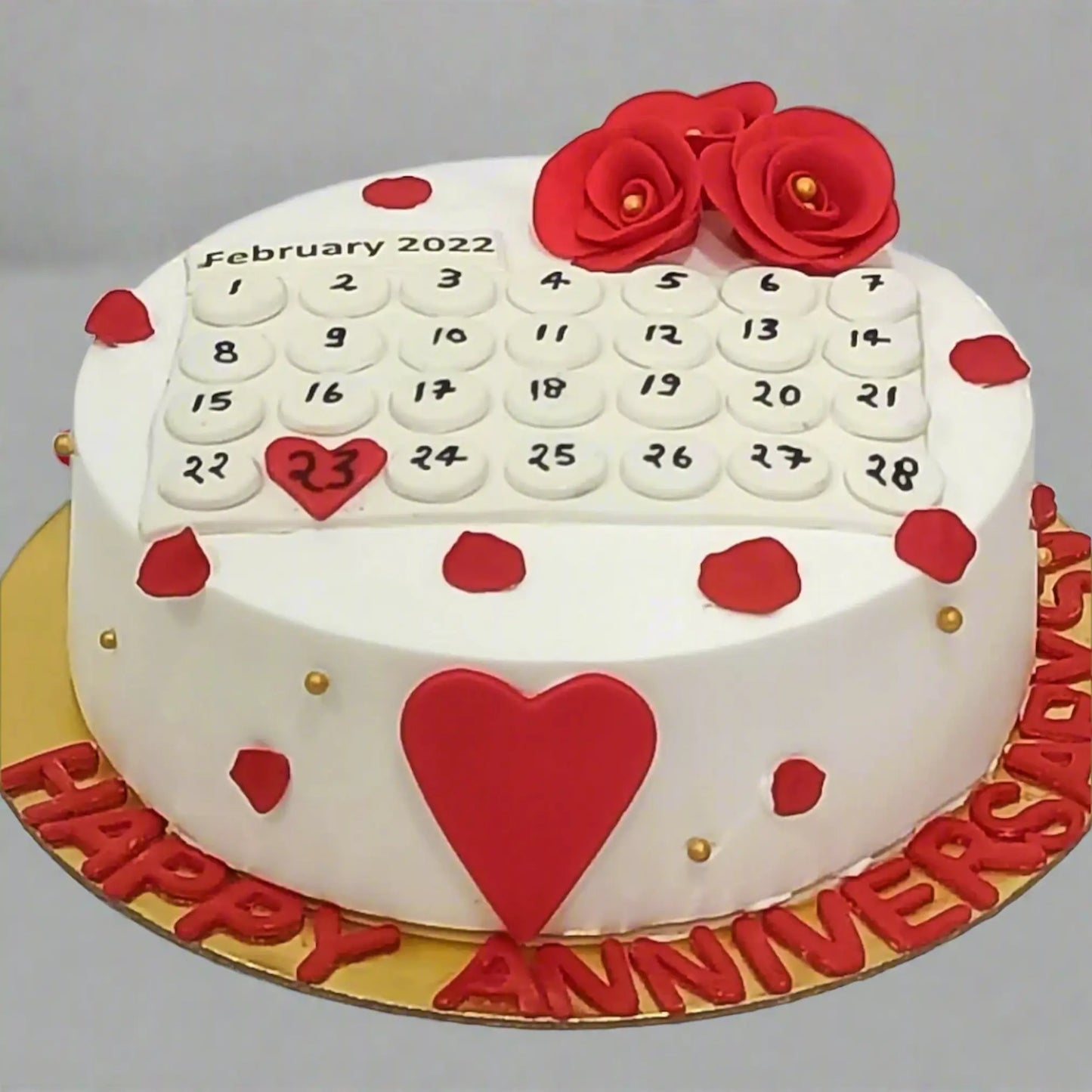Happy Anniversary Date 1kg Chocolate Cake by cakestry15noida,cake close up image