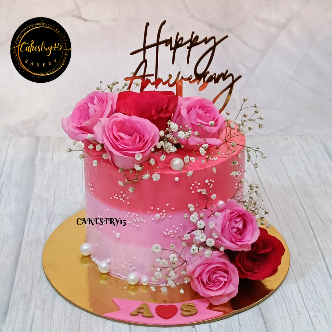 Happy Anniversary Serenade 1kg Pineapple Cake by cakestry15,oida,cake full image