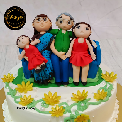 Husbands Birthday 1kg pineapple cake by cakestry15,noida,cake close up image