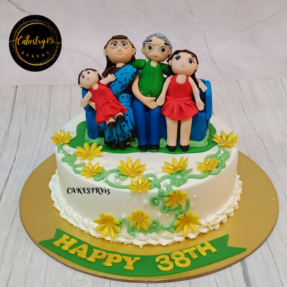 Husbands Birthday 1kg pineapple cake by cakestry15,noida,cake full image