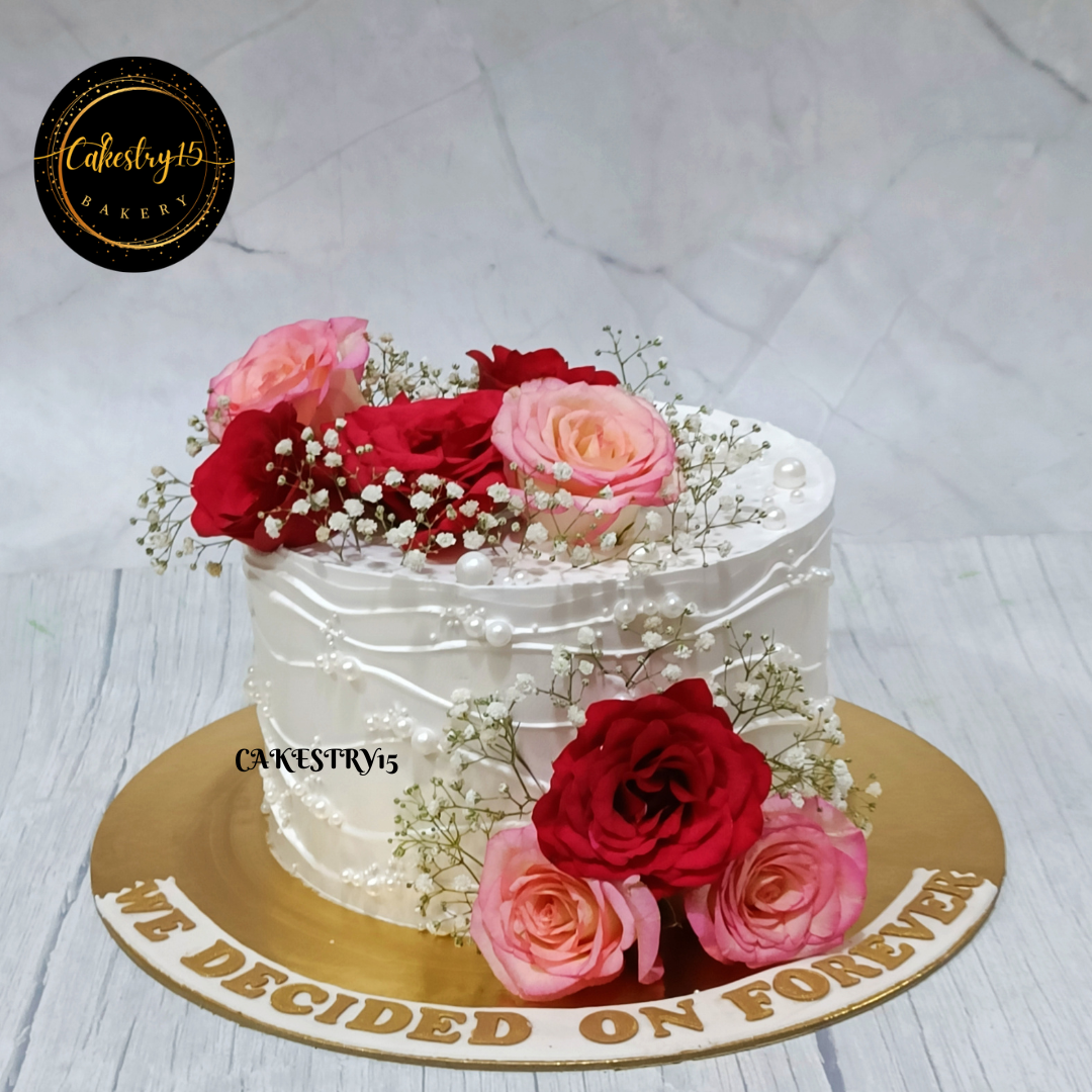 Just Engaged Forever 1kg butterscotch Cake,cakestry15 noida,cake full image