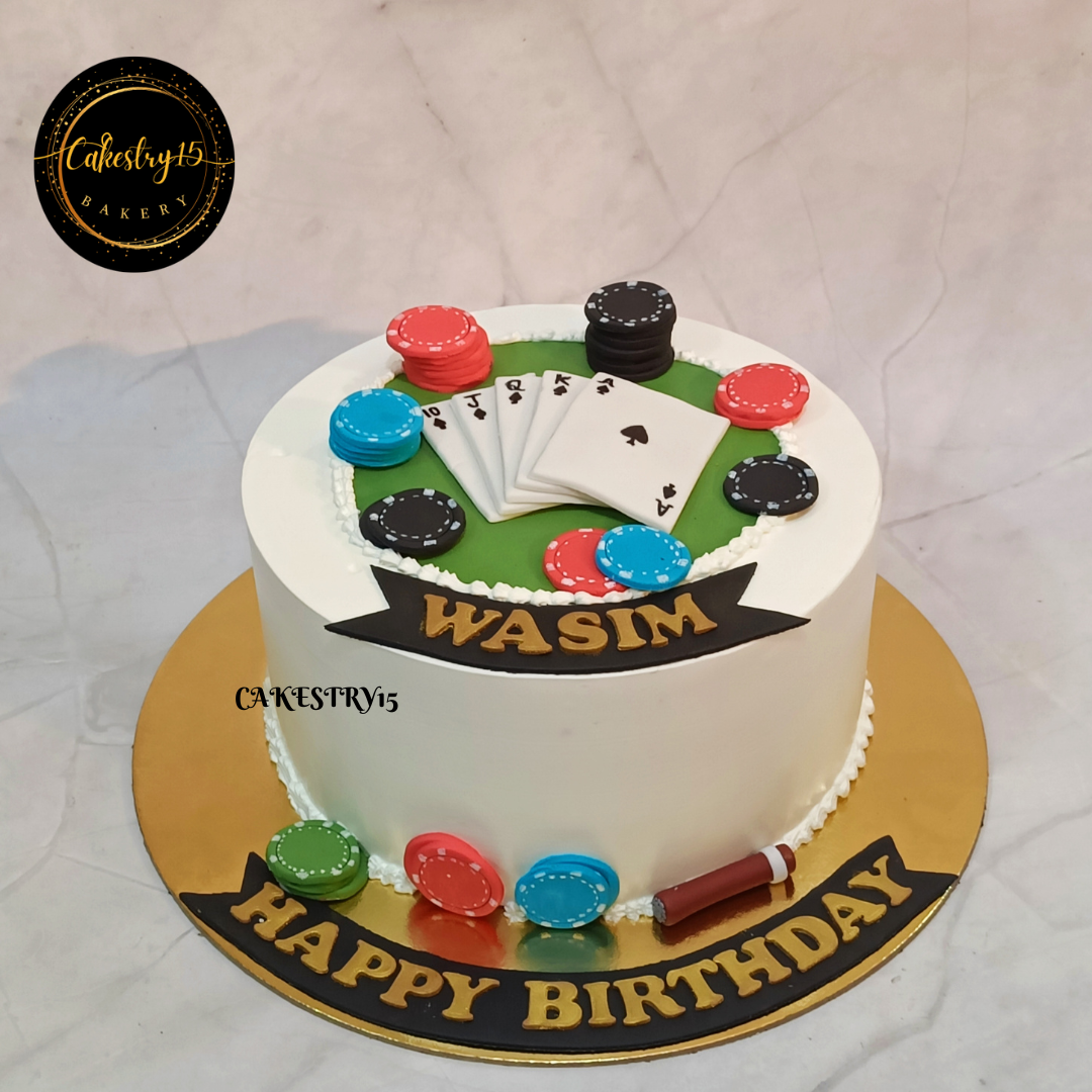 Men Poker 2kg chocolate birthday Cake by cakestry15 noida,cake full image