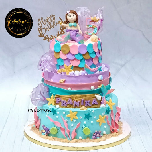 Mermaid Princess 5kg chocolate birthday Cake by cakestry15 noida,cake full image