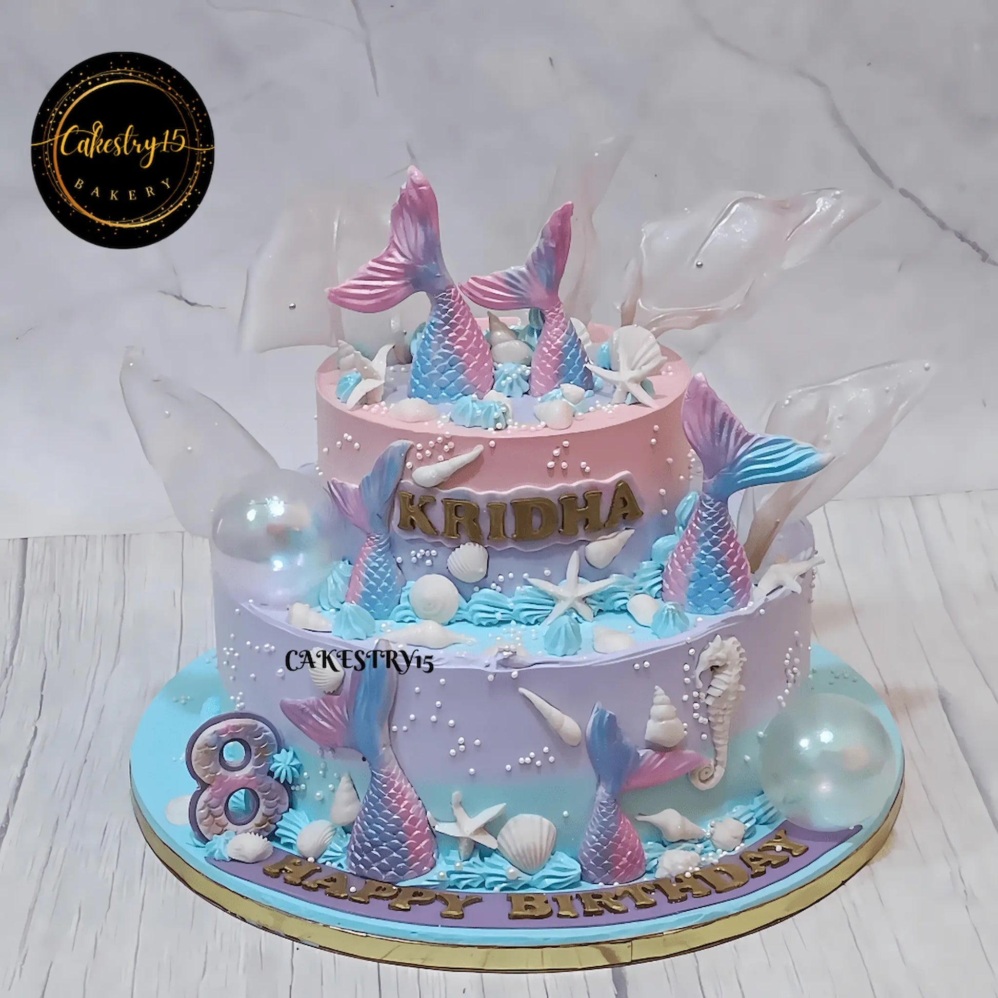 Mermaid’s Chocolate Dream,8th birthday,4kg,chocolate flavor,cake for her,cakestry15,noida,cake full image