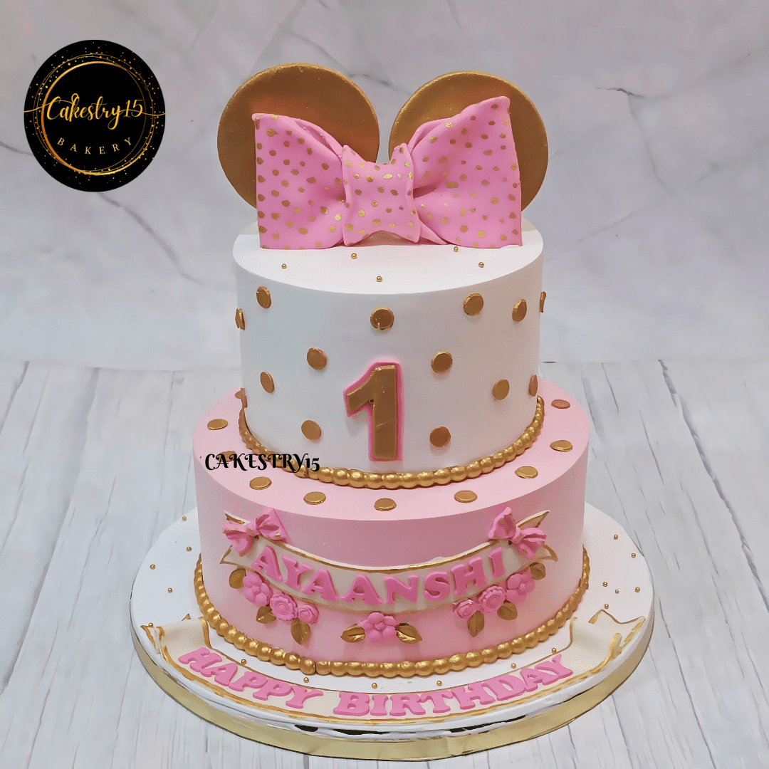 Minnie’s Bow-tiful 3kg first Birthday chocolate Cake,cakestry15,noida,cake full image,cake for girls