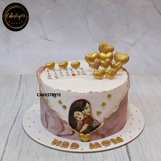 Mom and Celebration Cake,1.5kg mixed fit birthday cake for wife by cakestry15 noida,cake full image,cake for her