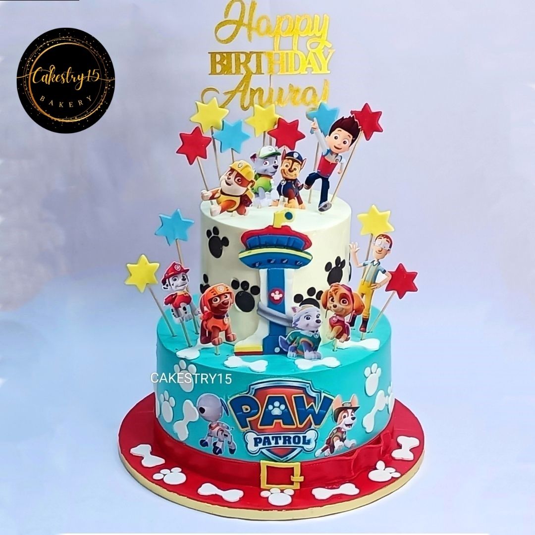 Paw Patrol Theme 5kg choco vanilla birthday Cake,cakestry15,noida,cake full image