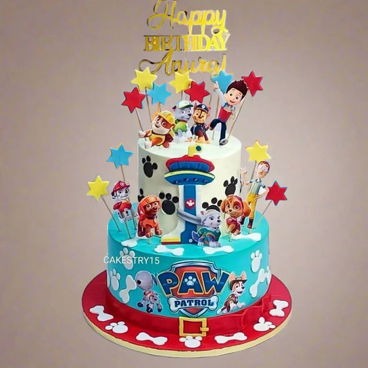 Paw Patrol Theme 5kg choco vanilla birthday Cake,cakestry15,noida,cake full image