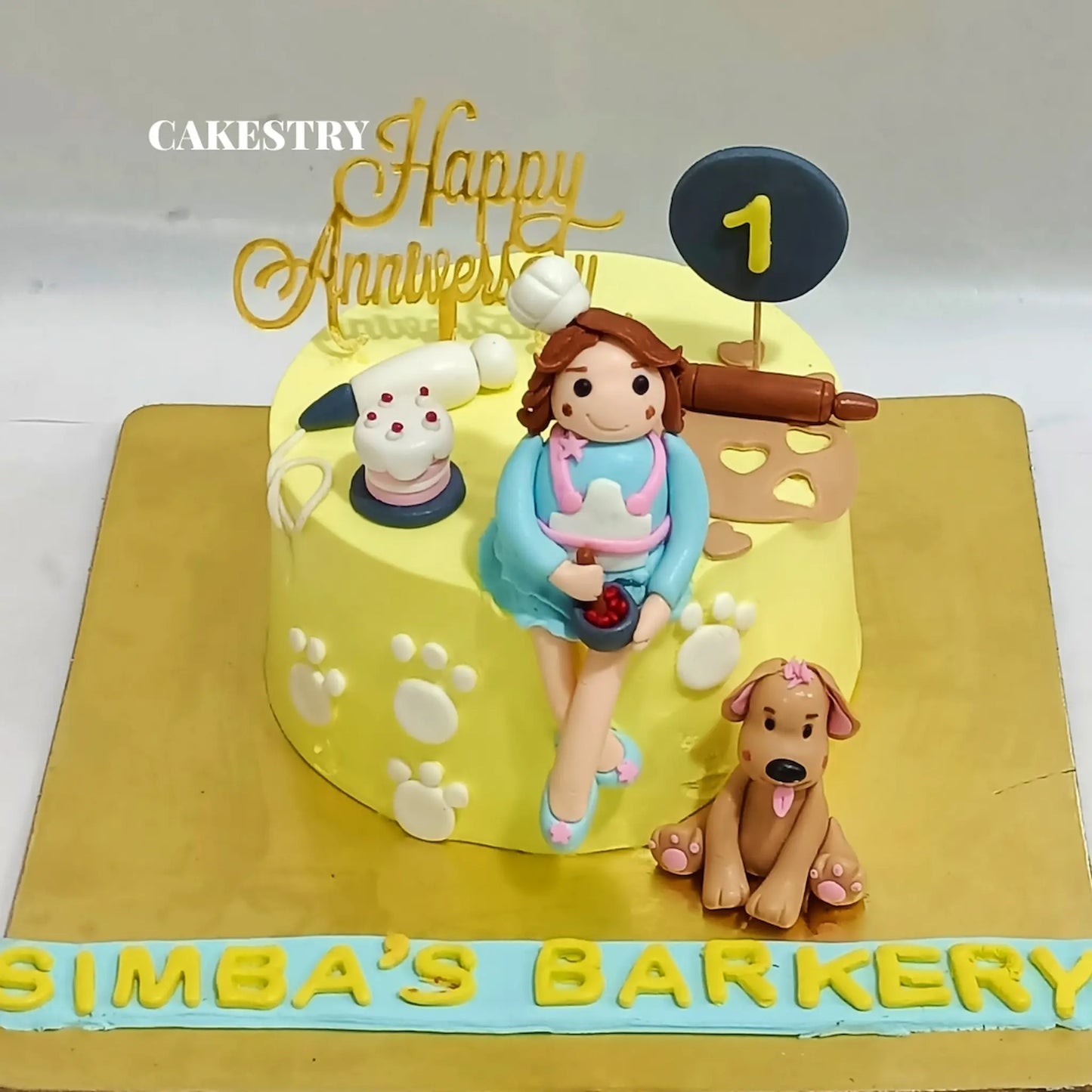 Princess Anniversary 1kg chocolate Cake by cakestry15,noida,cake full image