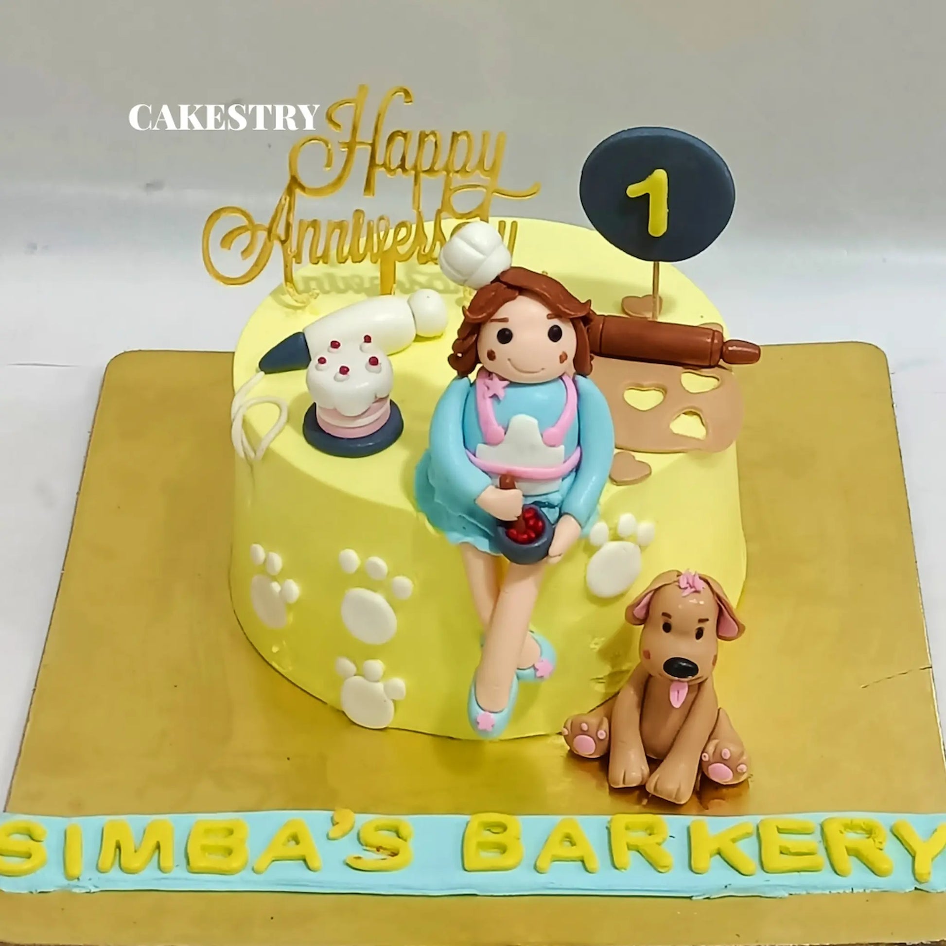 Princess Anniversary 1kg chocolate Cake by cakestry15,noida,cake full image