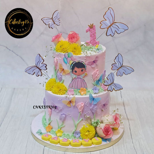 Princess Fairy Tale 3kg Choco chip first birthday Cake by cakestry15 noida,cake full image