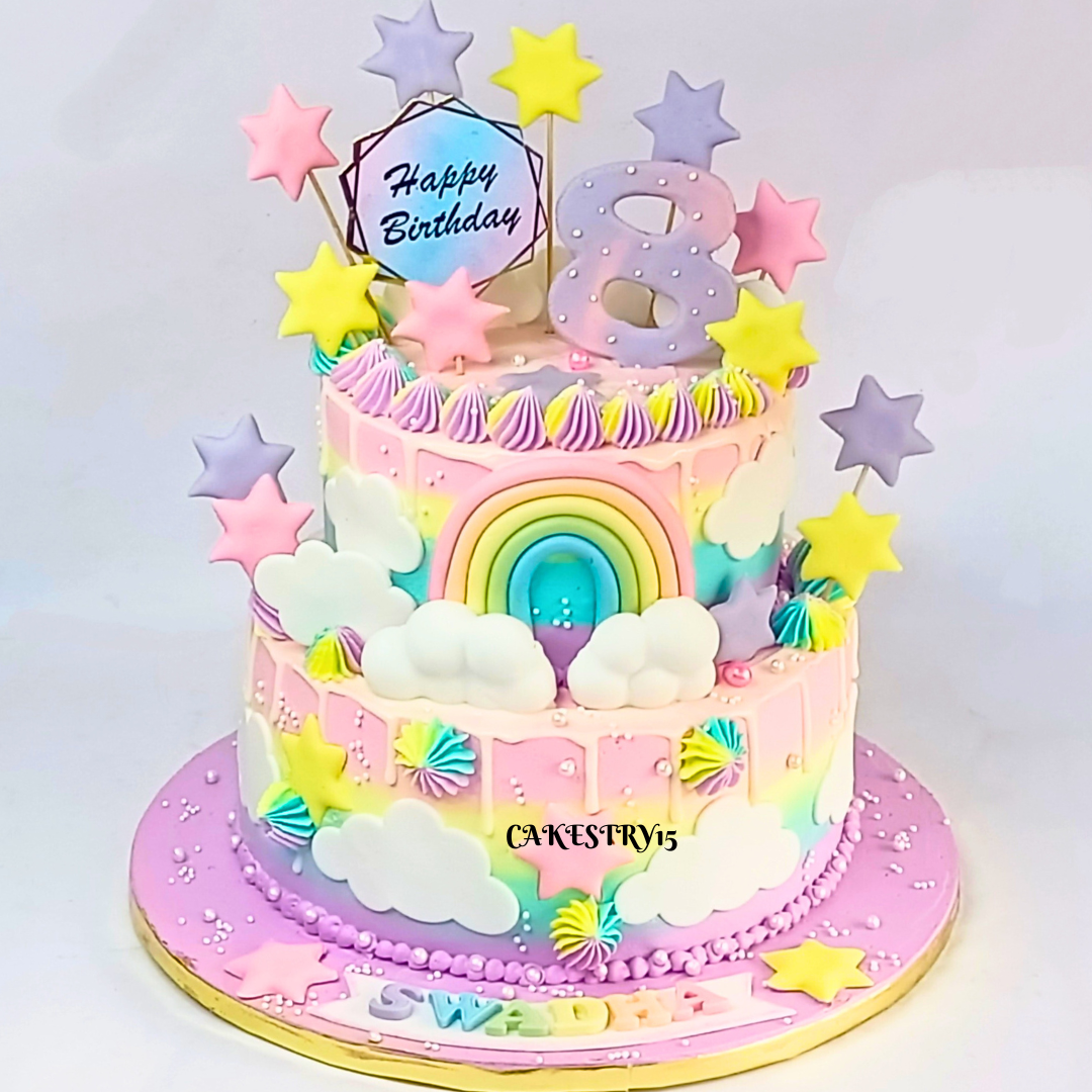 Rainbow Dream 3kg Birthday Chocolate Cake by cakestry15,noida,full cake image