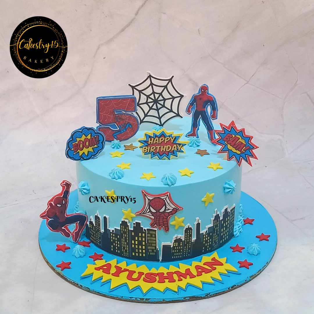 Spiderman Birthday 2kg chocolate birthday Cake by cakestry15,noida,cake full image