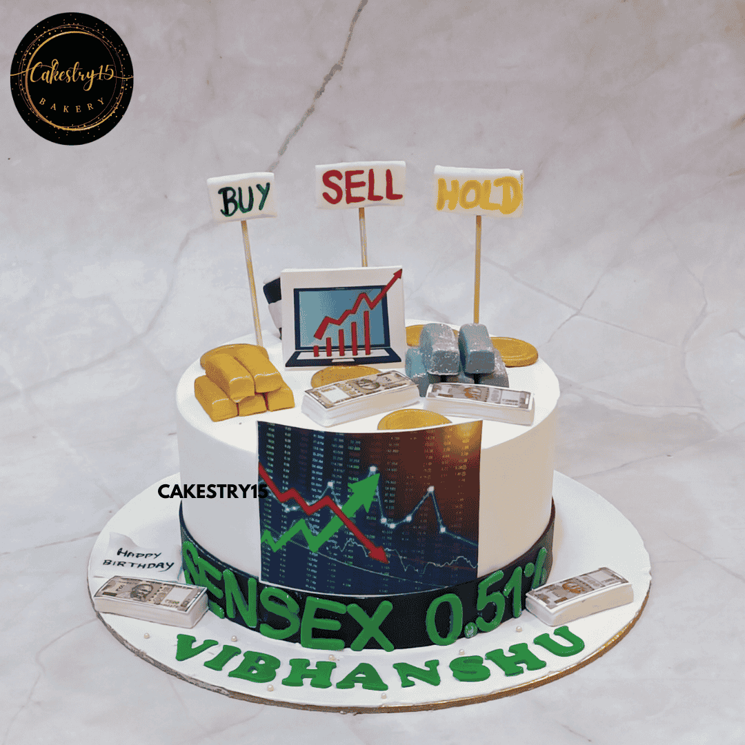 Stock Market-Themed Cake – Investor & Trader Birthday Cake – CAKESTRY15