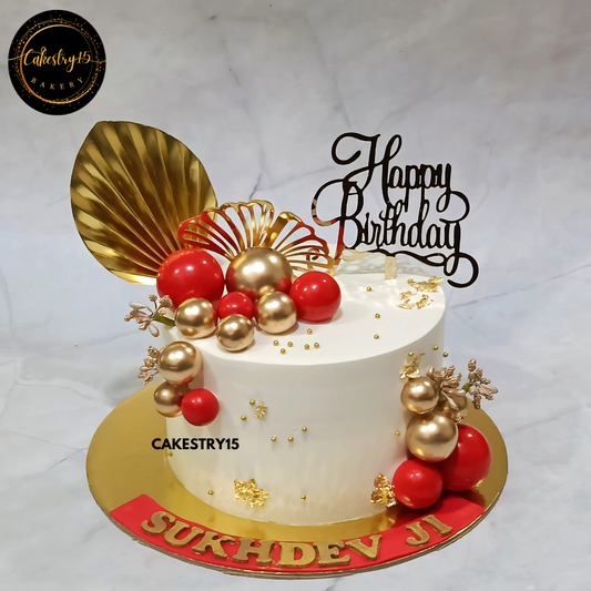  Timeless Birthday Treat ,1kg black forest cake for men by cakestry15 noida,cake full image