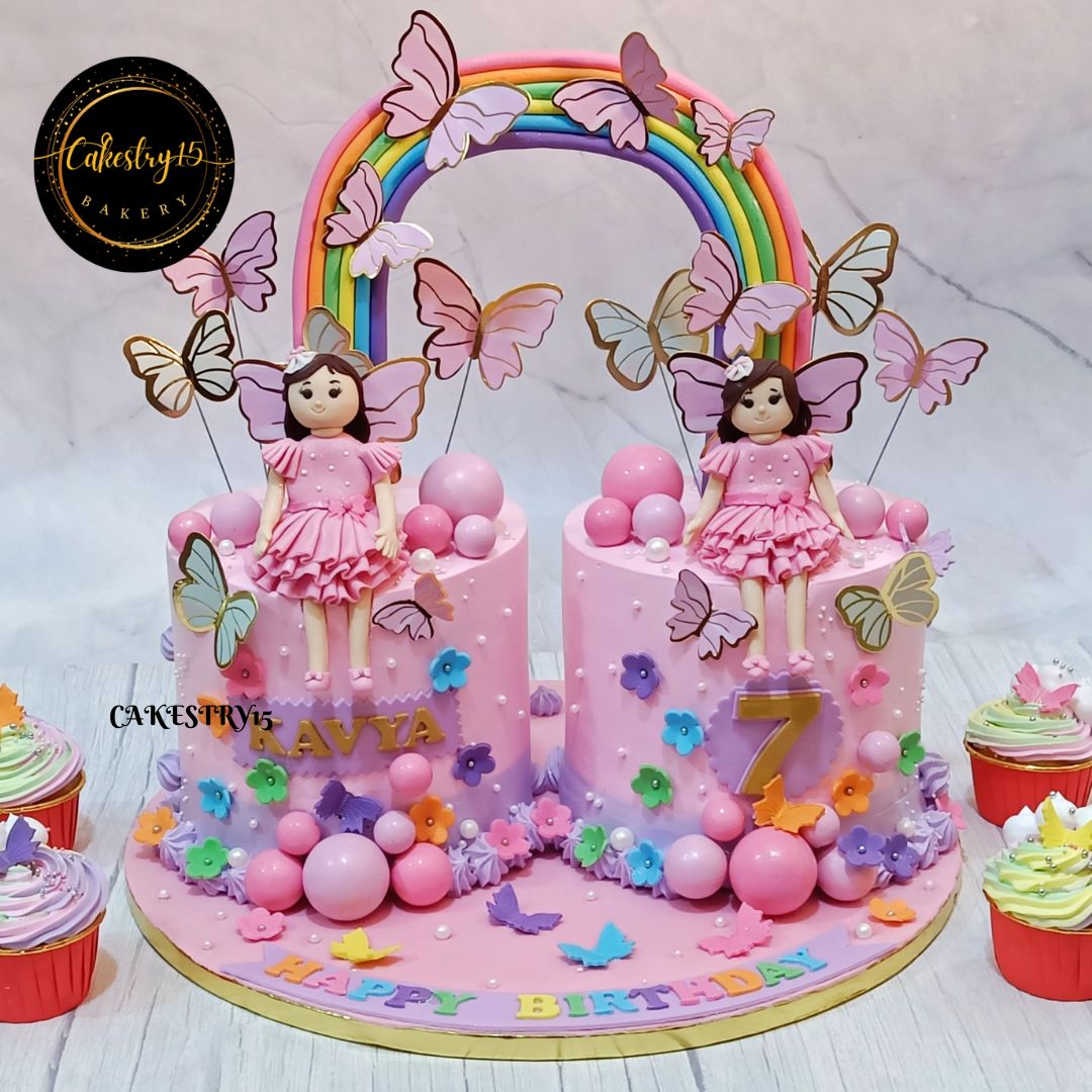 Twins Birthday 4kg chocolate birthday cake,cakestry15,noida,cake full image