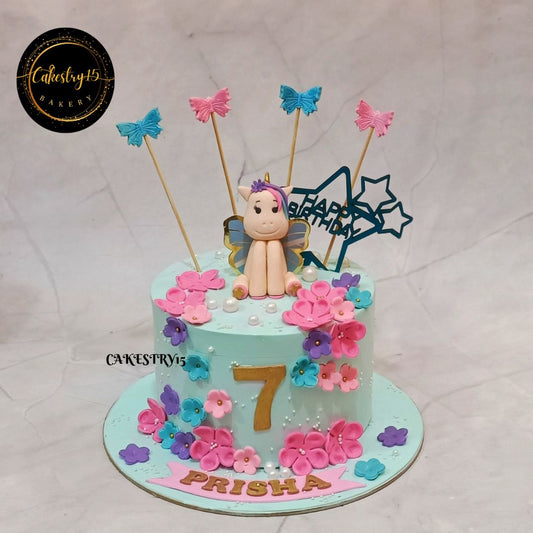 Unicorn Charm 1kg chocolate birthday Cake by cakestry15 noida,cake full image