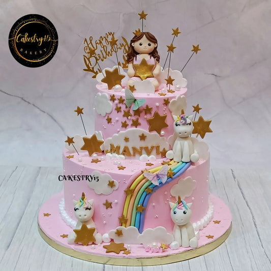 Unicorn Doll 5kg chocolate 8th birthday Cake,cakestry15 noida,cake full image