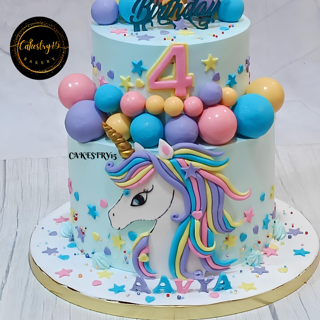 Unicorn Dreamscape 3kg Pineapple Birthday Cake by cakestry15,noida,cake zoom in image