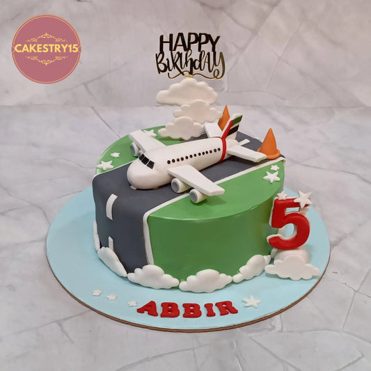 Aeroplane theme kids birthday cake in chocolate flavour, a premium theme cake Noida from eggless cakes collection