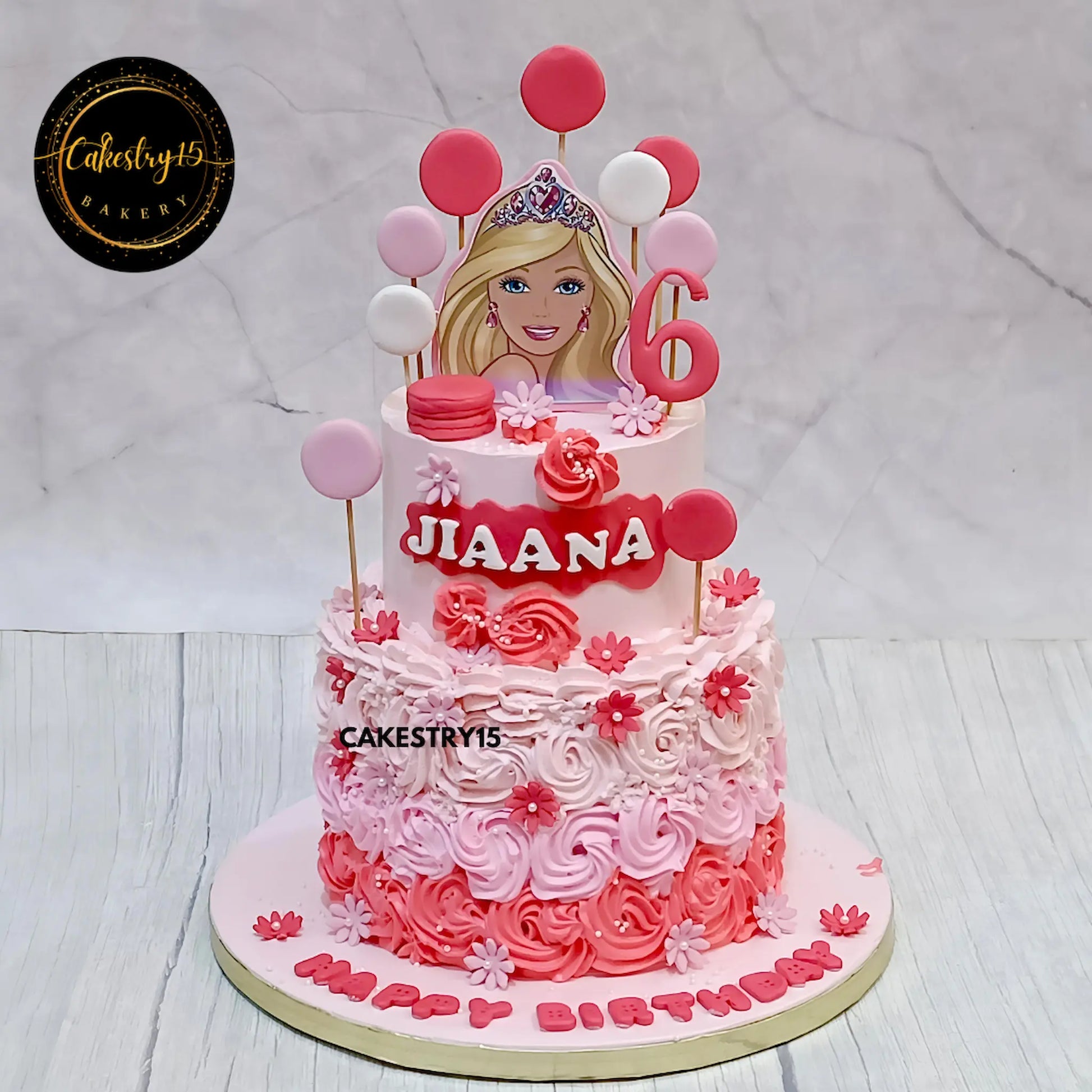 Barbie Bloom 3kg Chocolate Birthday Cake 3kg Chocolate Eggless