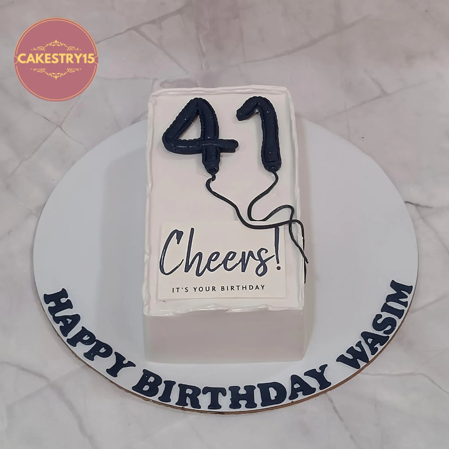 Eggless chocolate kids birthday cake styled for men, theme cake Noida with custom design by Cakestry15