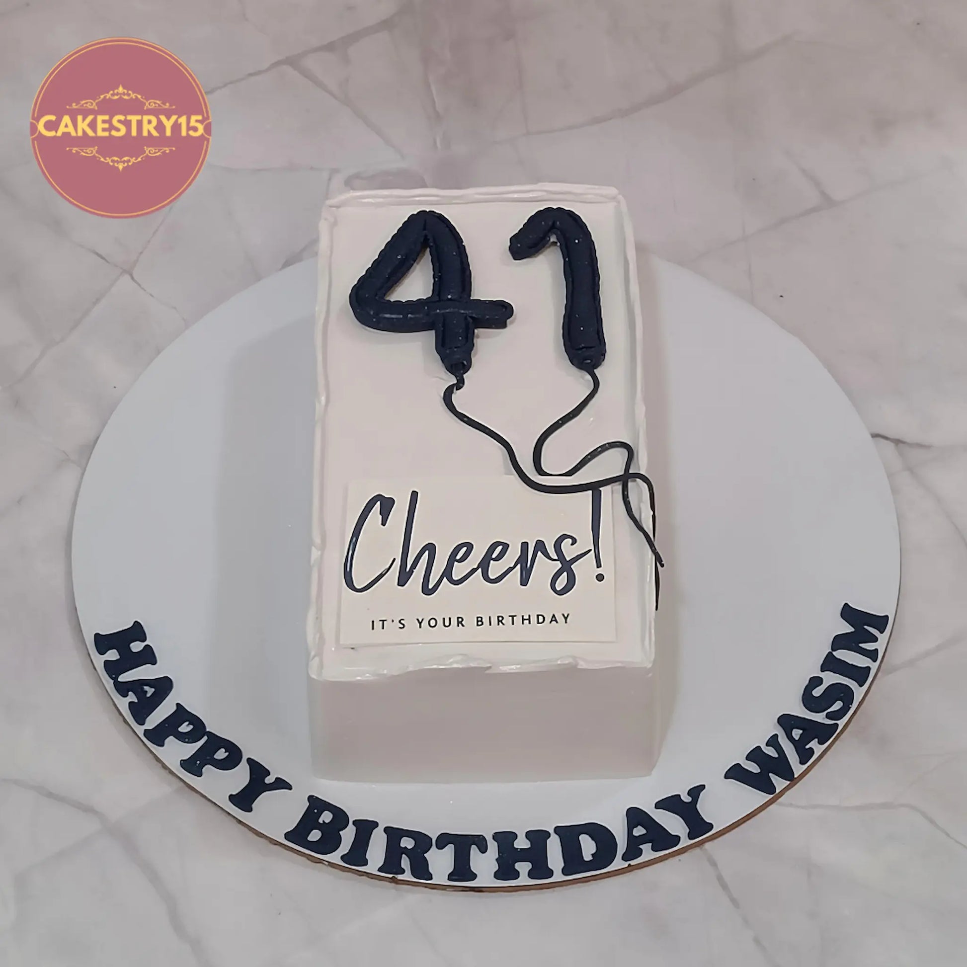 Eggless chocolate kids birthday cake styled for men, theme cake Noida with custom design by Cakestry15