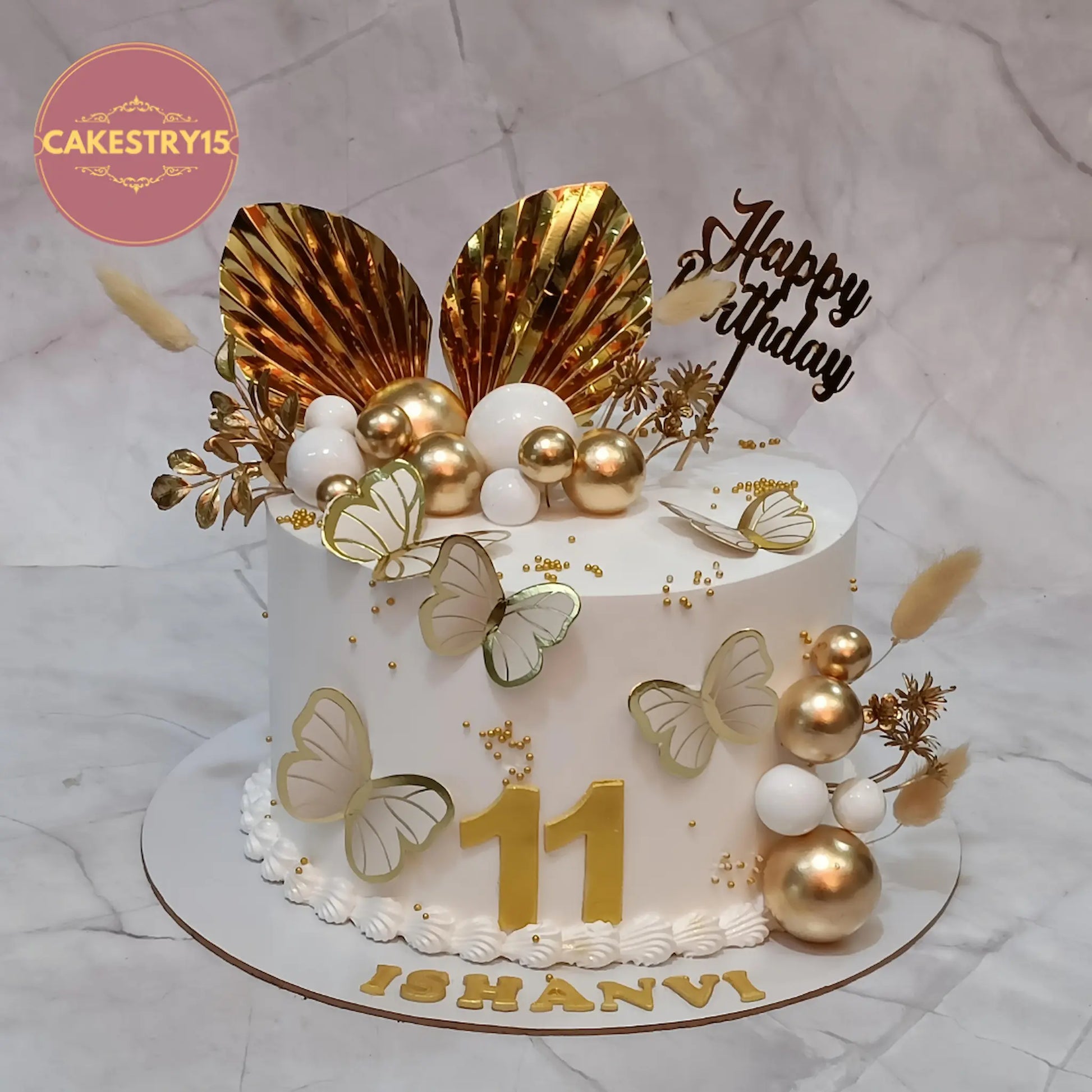 eggless butterfly theme 11th birthday cake for a girl by cakestry1 noida