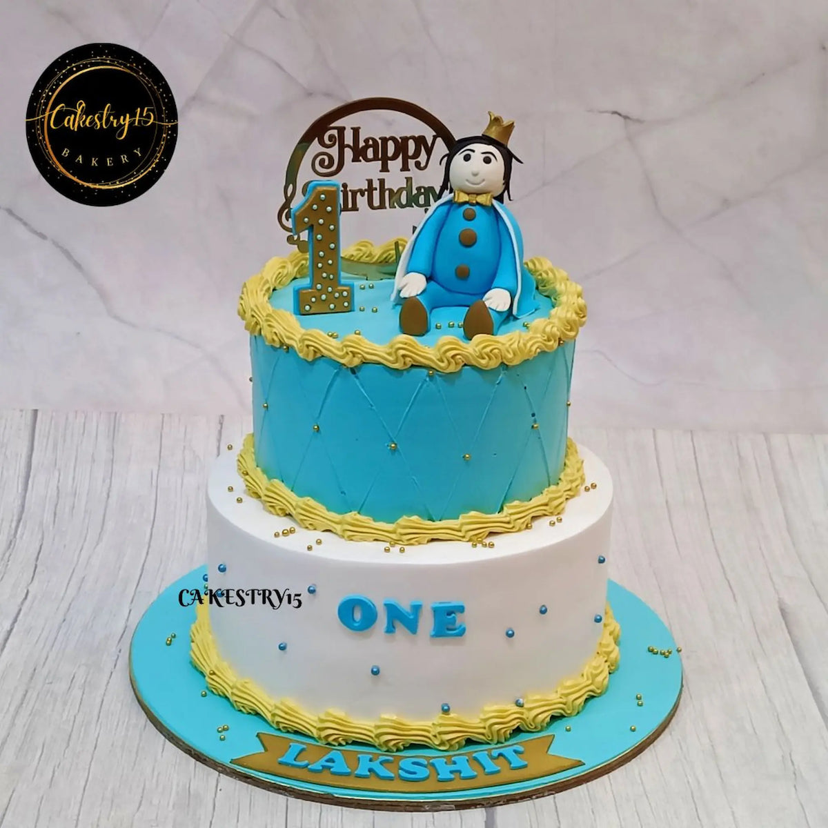 Lakshit’s 1st Birthday Cake – Prince Theme Chocolate Cake
