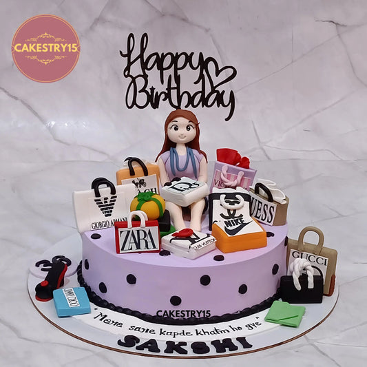 Shopaholic Theme Birthday Cake for Her