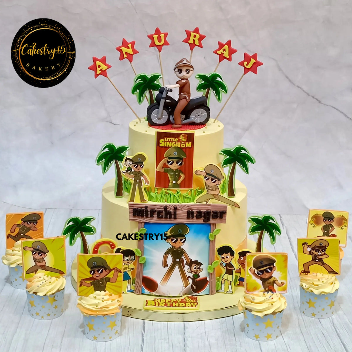 Birthday Inham Singham 4kg Birthday Cake – Chocolate & Pineapple Flavour – CAKESTRY15