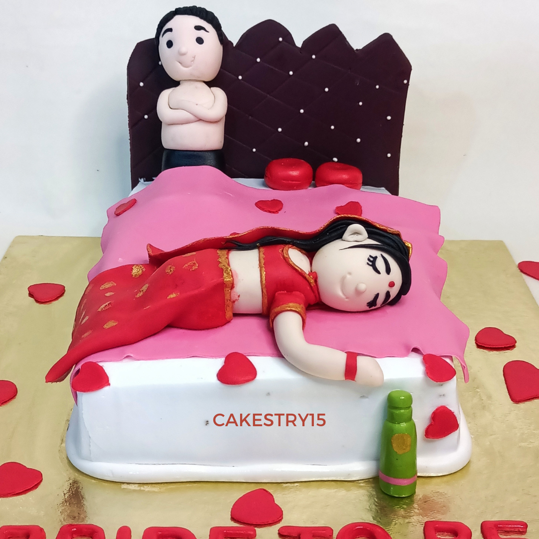 Bride To Be 1kg Drunk Cake by cakestry15 noida,close up image