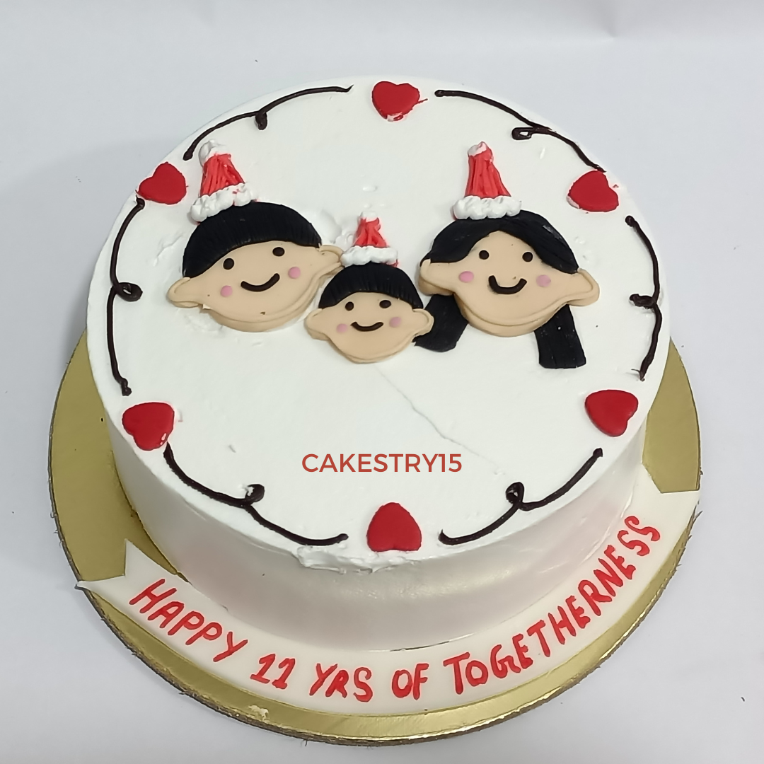 Happy Anniversary Love 1kg black forest Cake by cakestry15,noida,cake pic full image