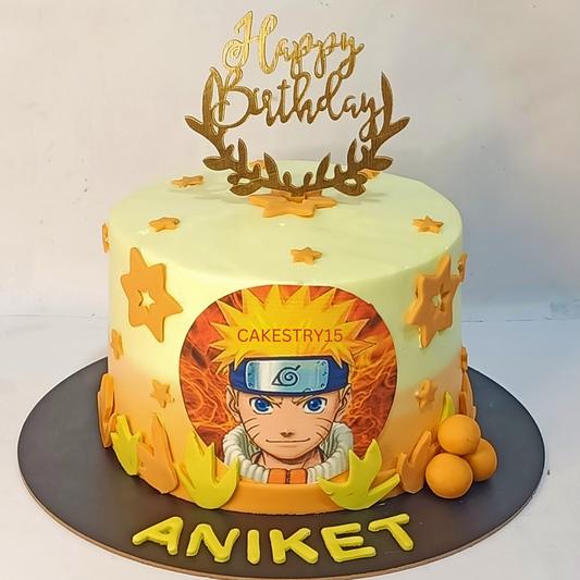 Naruto Theme 1kg chocolate birthday  Cake,cakestry15,noida,cake full image