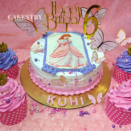 Princess Ariel Photo 1kg blueberry Cake,cakestry15 noida,cake full image