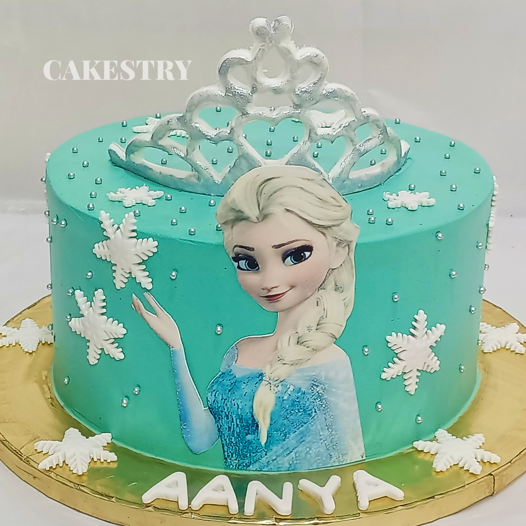 Princess Elsa 1kg choco chip birthday Cake by cakestry15 noida,cake full image