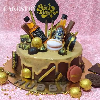 Whisky Jack Daniel 1kg chocolate birthday Cake by cakestry15 noida,cake zoom in image